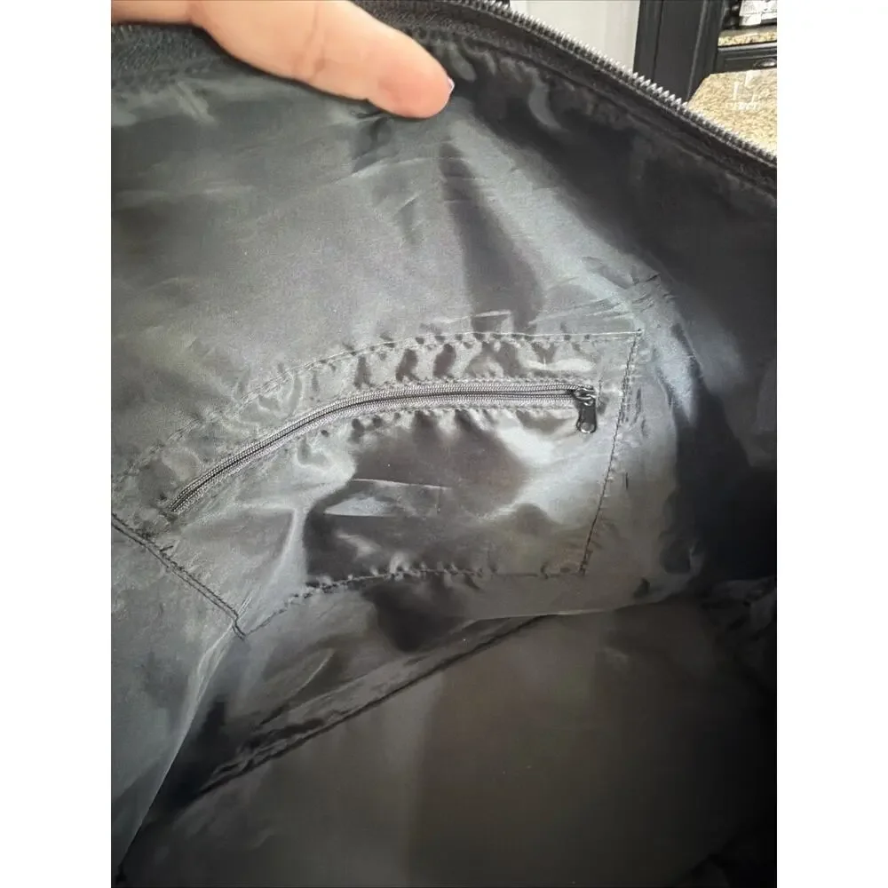 Burberry Fragrances Black Duffle Bag Weekender Tote Gray Nova Check Handles